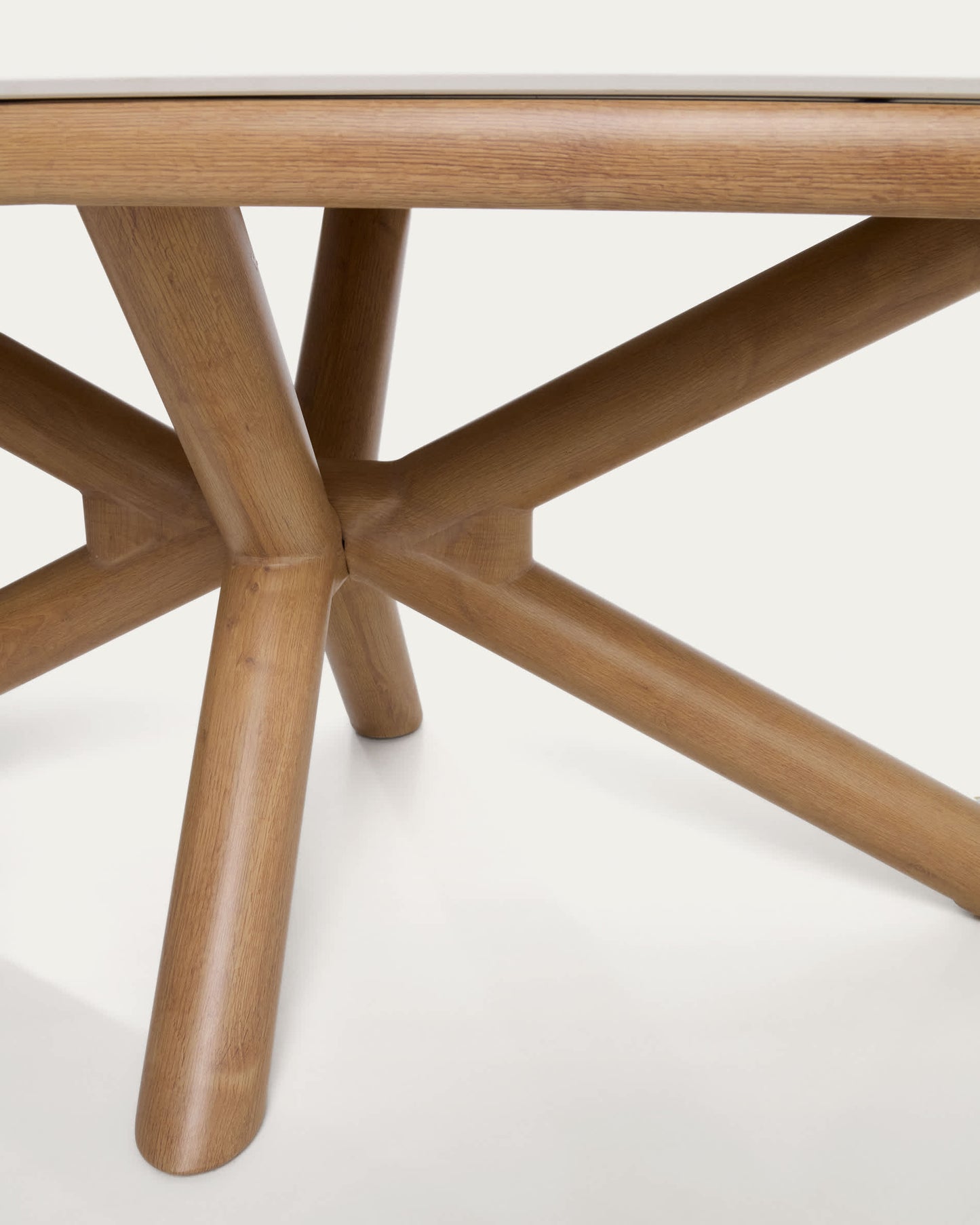Tavolo da esterno Mirtia in alluminio effetto legno e pietra sinterizzata écru 240 x 110 cm