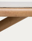 Tavolo da esterno Mirtia in alluminio effetto legno e pietra sinterizzata écru 240 x 110 cm
