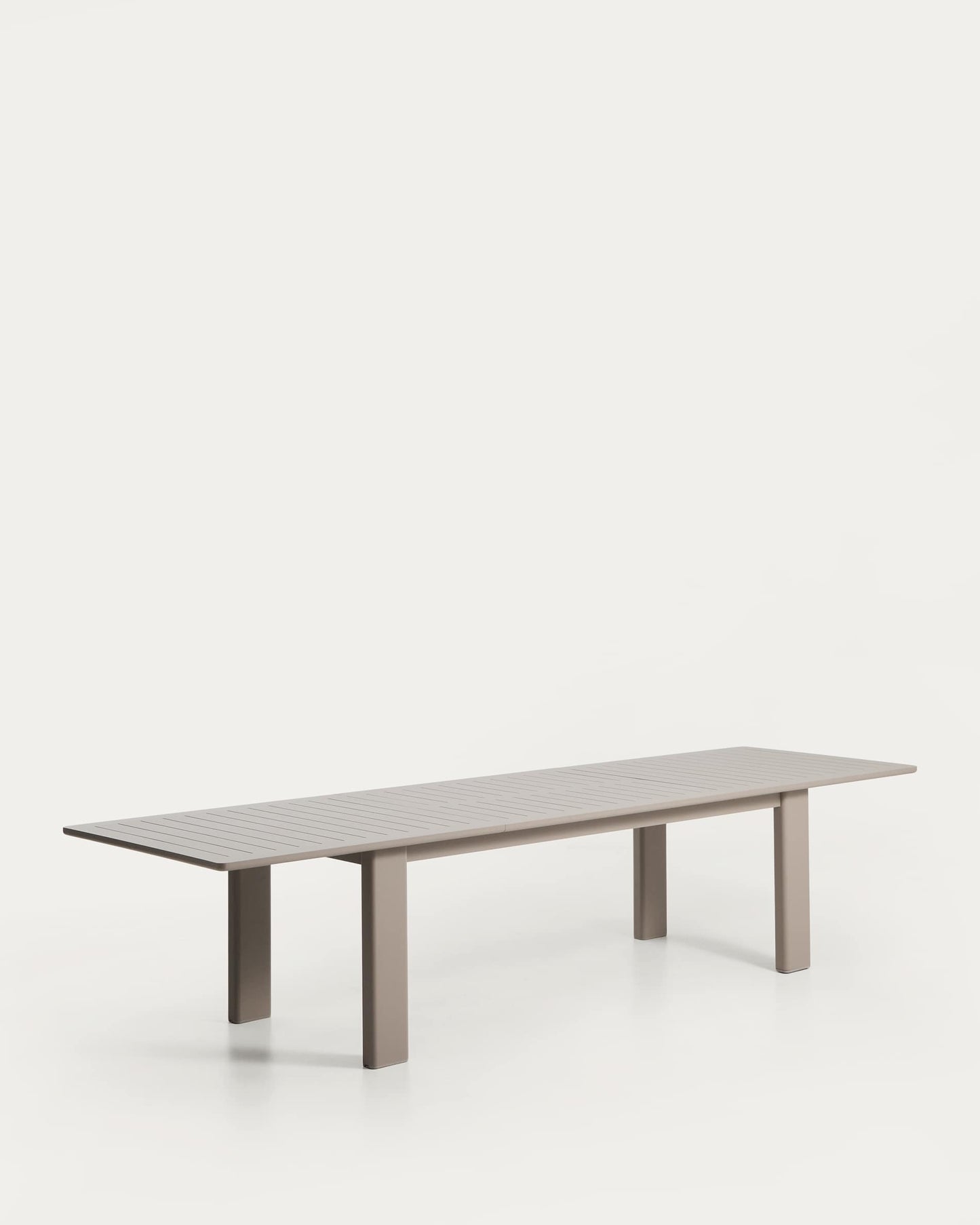 Tavolo allungabile Livorno in alluminio tortora 233(350) x 100 cm