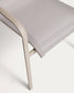 Sedia impilabile da esterno Canea in texteline beige e alluminio color tortora