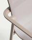 Sedia impilabile da esterno Canea in texteline beige e alluminio color tortora