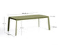 Tavolo allungabile Brela in alluminio verde 205 (287) x 100 cm