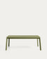 Tavolo allungabile Brela in alluminio verde 205 (287) x 100 cm