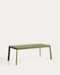Tavolo allungabile Brela in alluminio verde 205 (287) x 100 cm