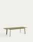 Tavolo allungabile Brela in alluminio verde 205 (287) x 100 cm