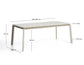 Tavolo allungabile Brela in alluminio color naturale 205(287) x 100 cm