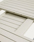 Tavolo allungabile Brela in alluminio color naturale 205(287) x 100 cm