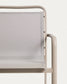 Sedia impilabile da esterno Luri in alluminio color tortora e texteline beige