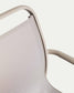 Sedia impilabile da esterno Luri in alluminio color tortora e texteline beige