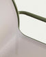Sedia impilabile da esterno Luri in alluminio verde e texteline beige