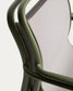 Sedia impilabile da esterno Luri in alluminio verde e texteline beige
