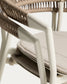 Sedia impilabile da esterno Alimia in alluminio écru con corda sintetica beige