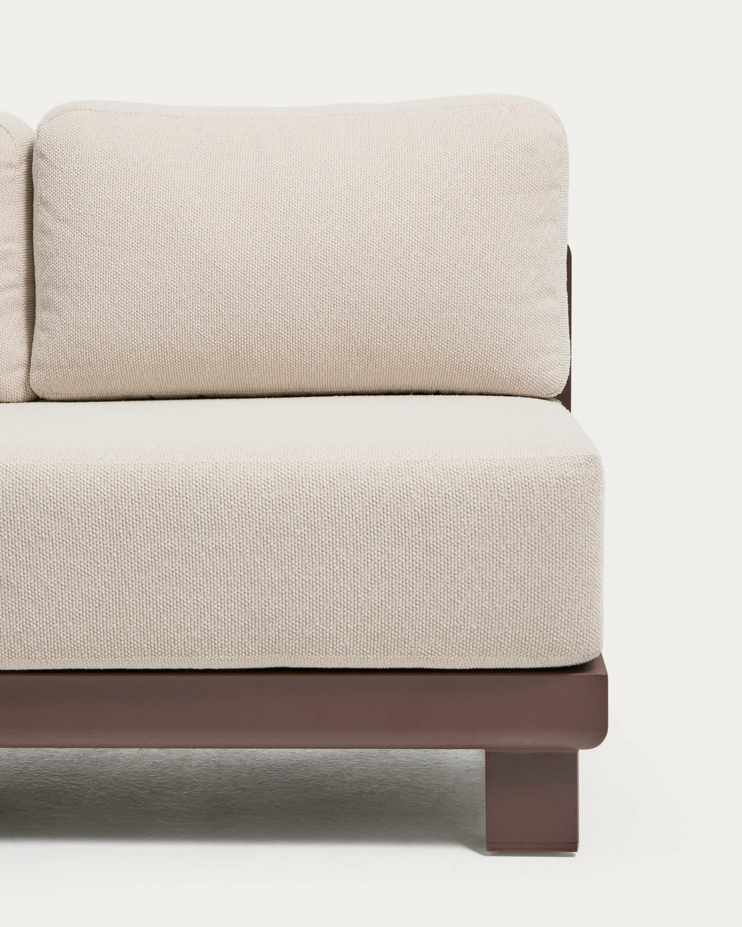 Divano Nerano 3 posti in alluminio marrone 208 cm