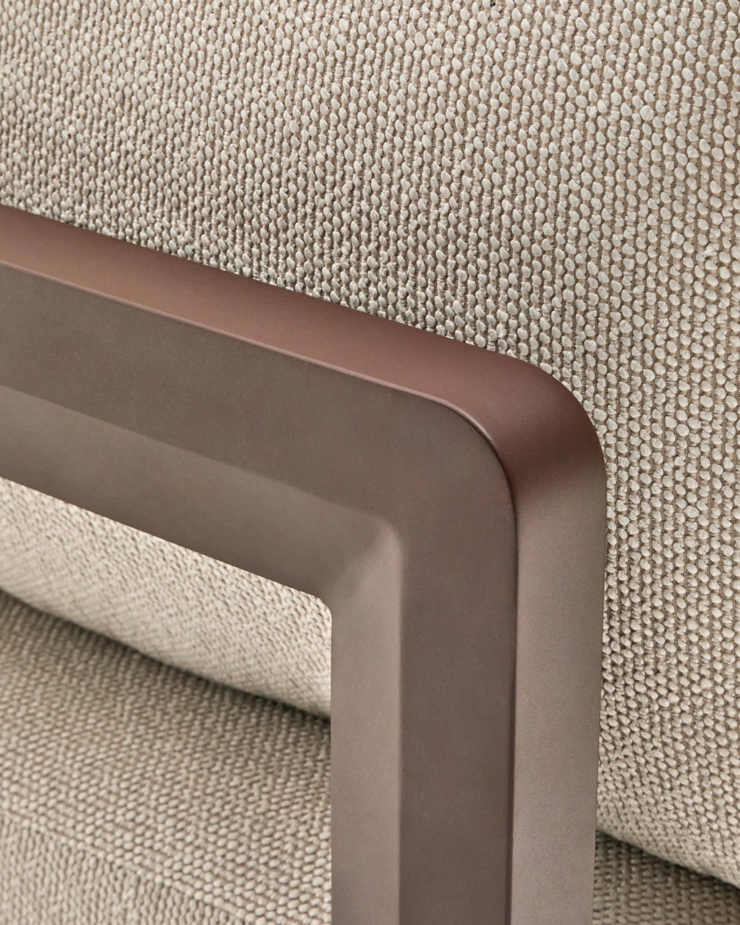 Divano Nerano 3 posti in alluminio marrone 208 cm