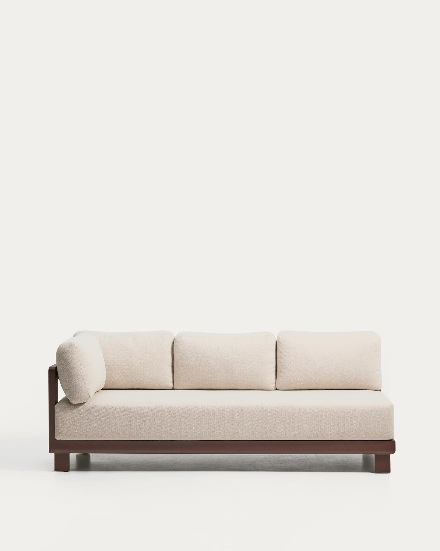 Divano Nerano 3 posti in alluminio marrone 208 cm