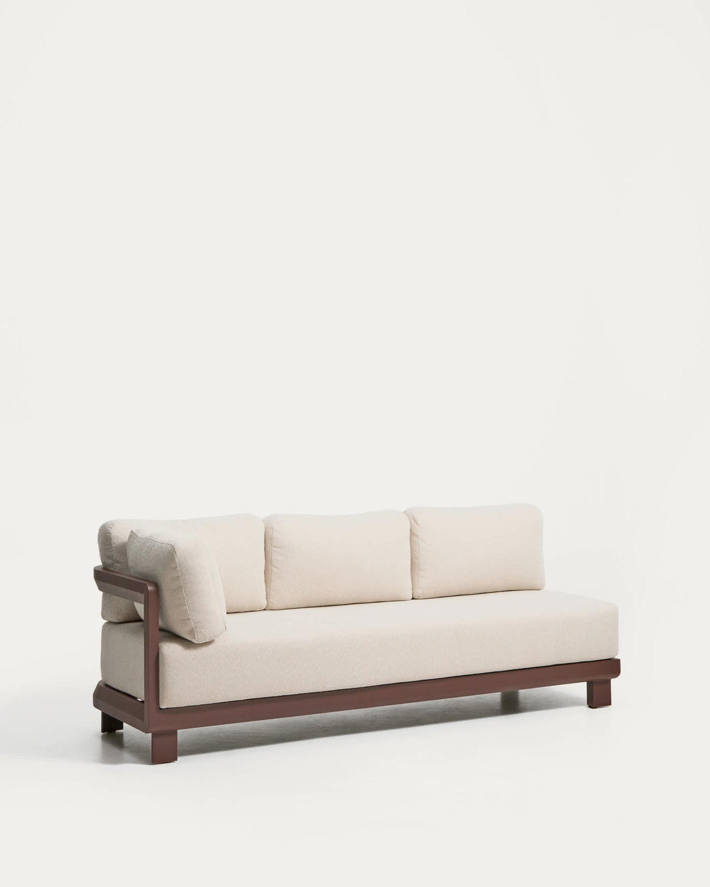 Divano Nerano 3 posti in alluminio marrone 208 cm