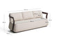 Divano Tamaris 3 posti in alluminio marrone 217 cm