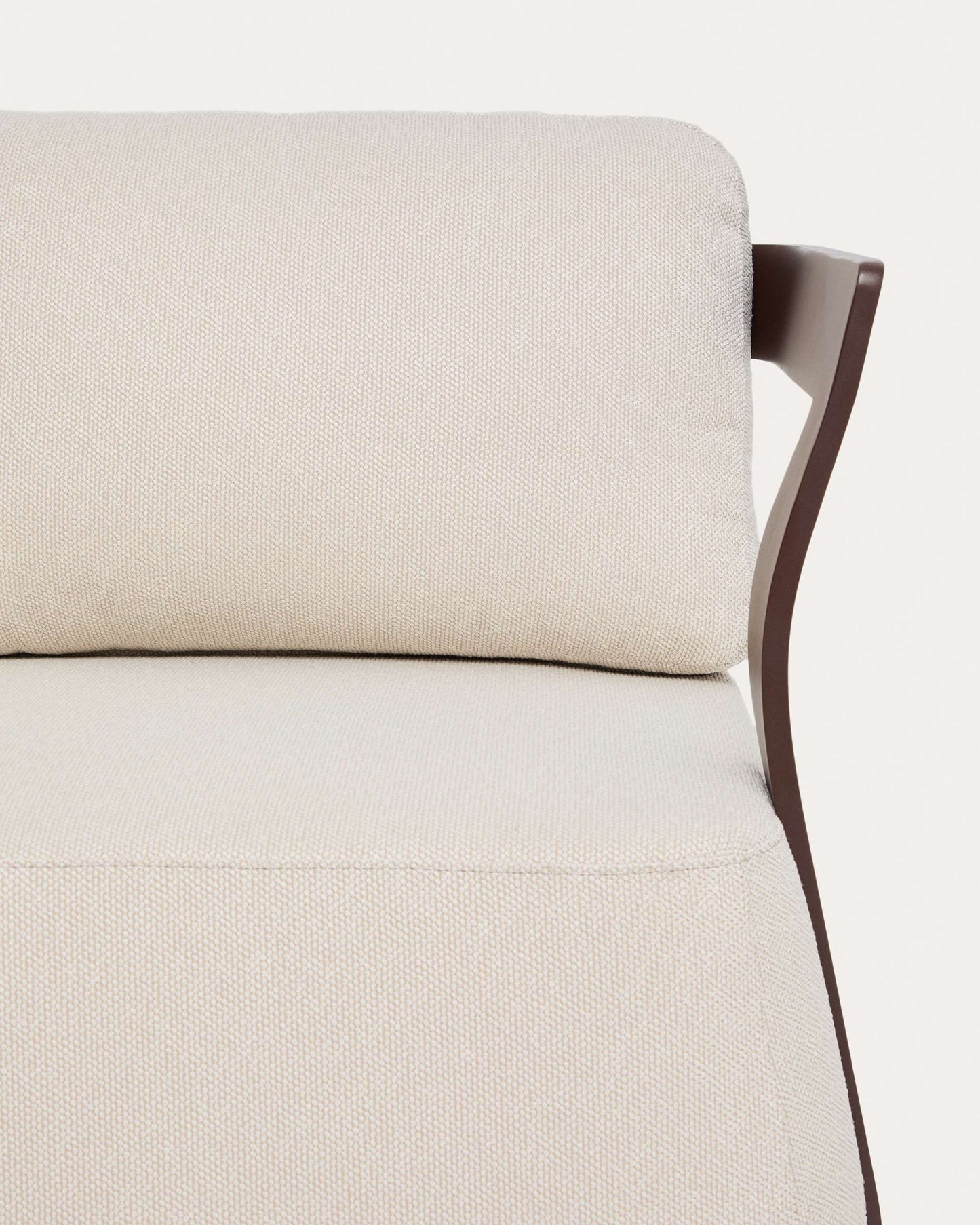 Divano Tamaris 3 posti in alluminio marrone 217 cm