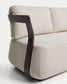 Divano Tamaris 3 posti in alluminio marrone 217 cm