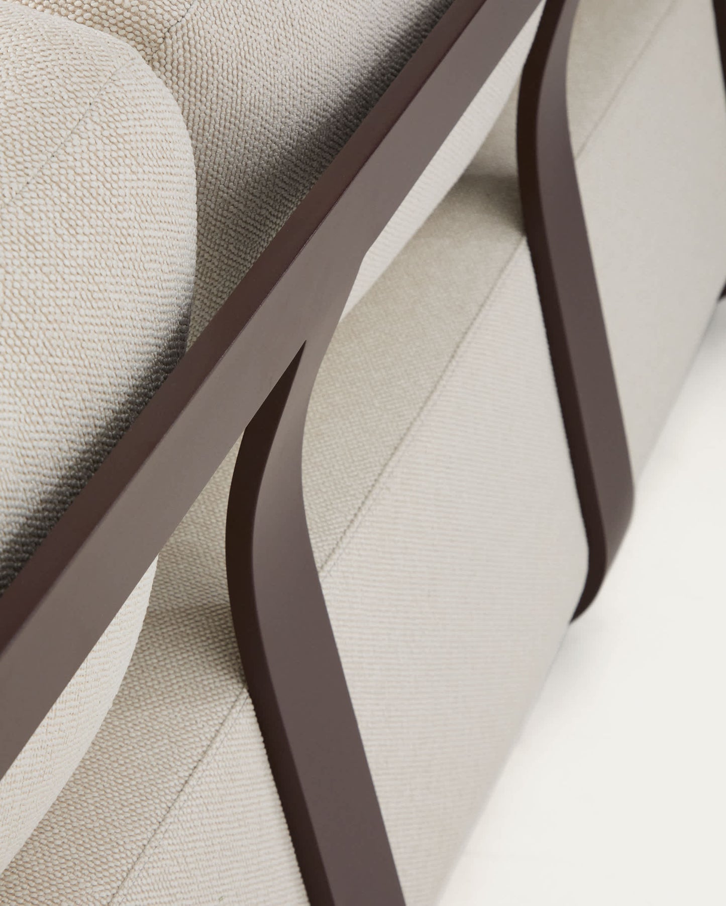 Divano Tamaris 3 posti in alluminio marrone 217 cm