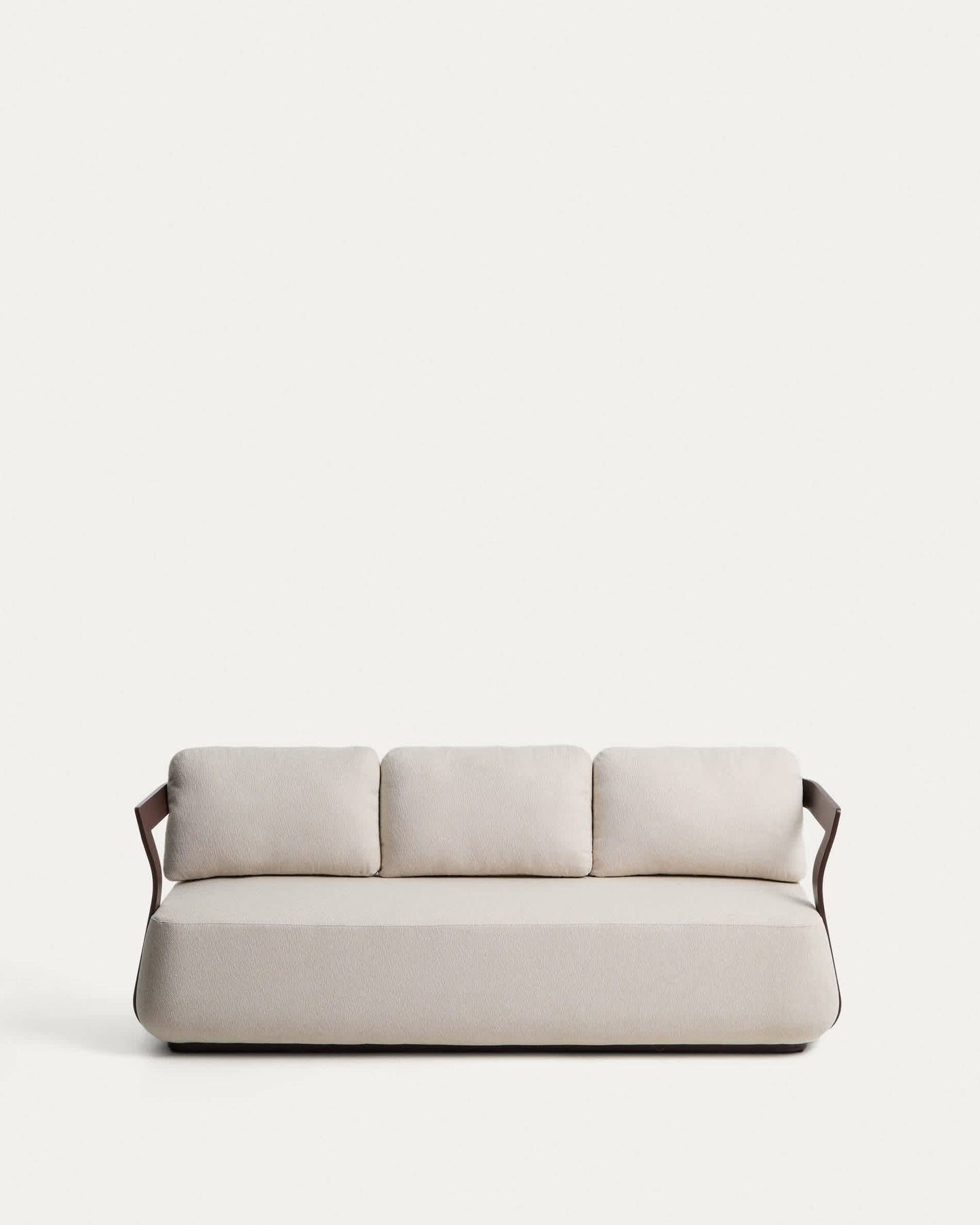 Divano Tamaris 3 posti in alluminio marrone 217 cm