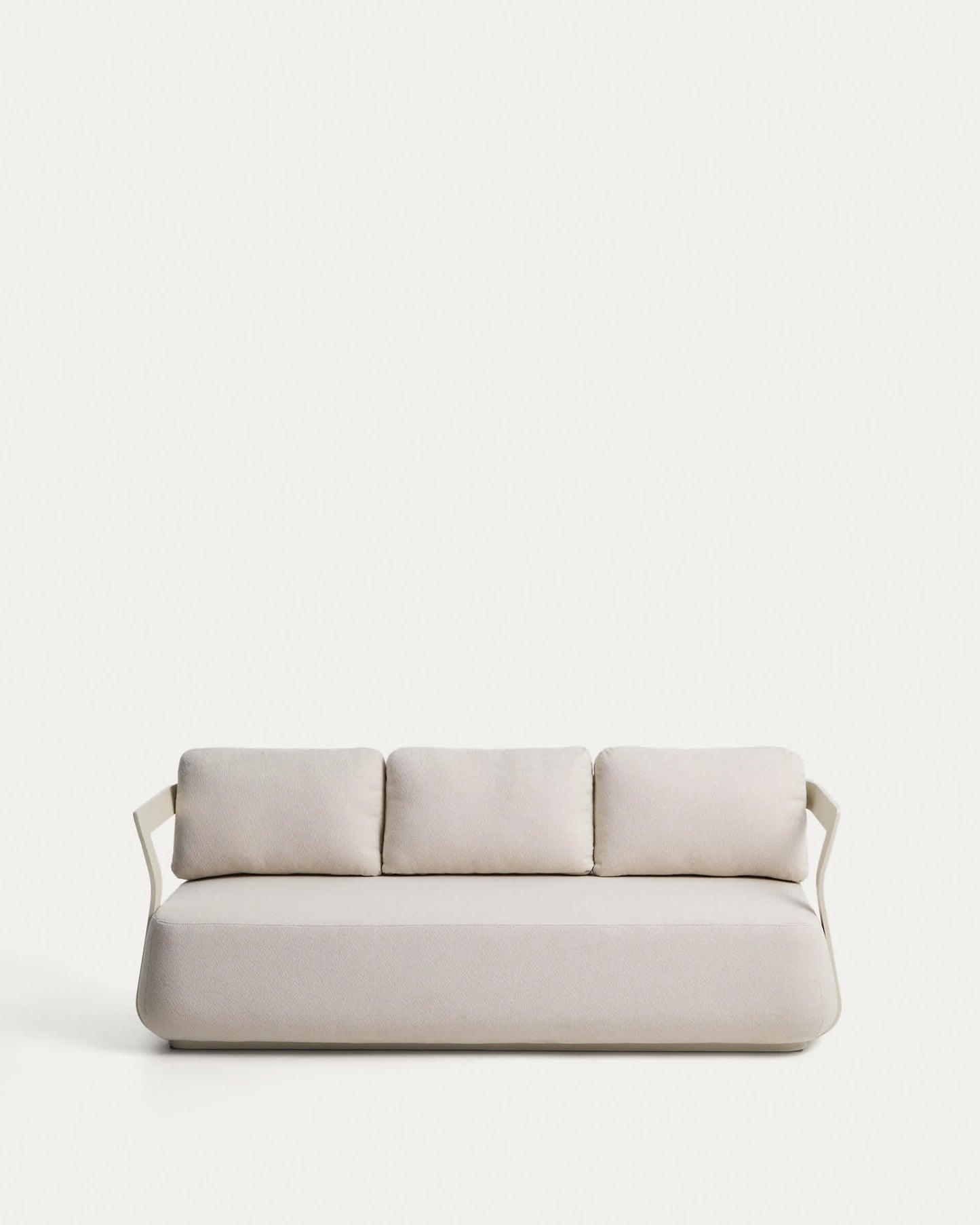 Divano Tamaris 3 posti in alluminio écru 217 cm
