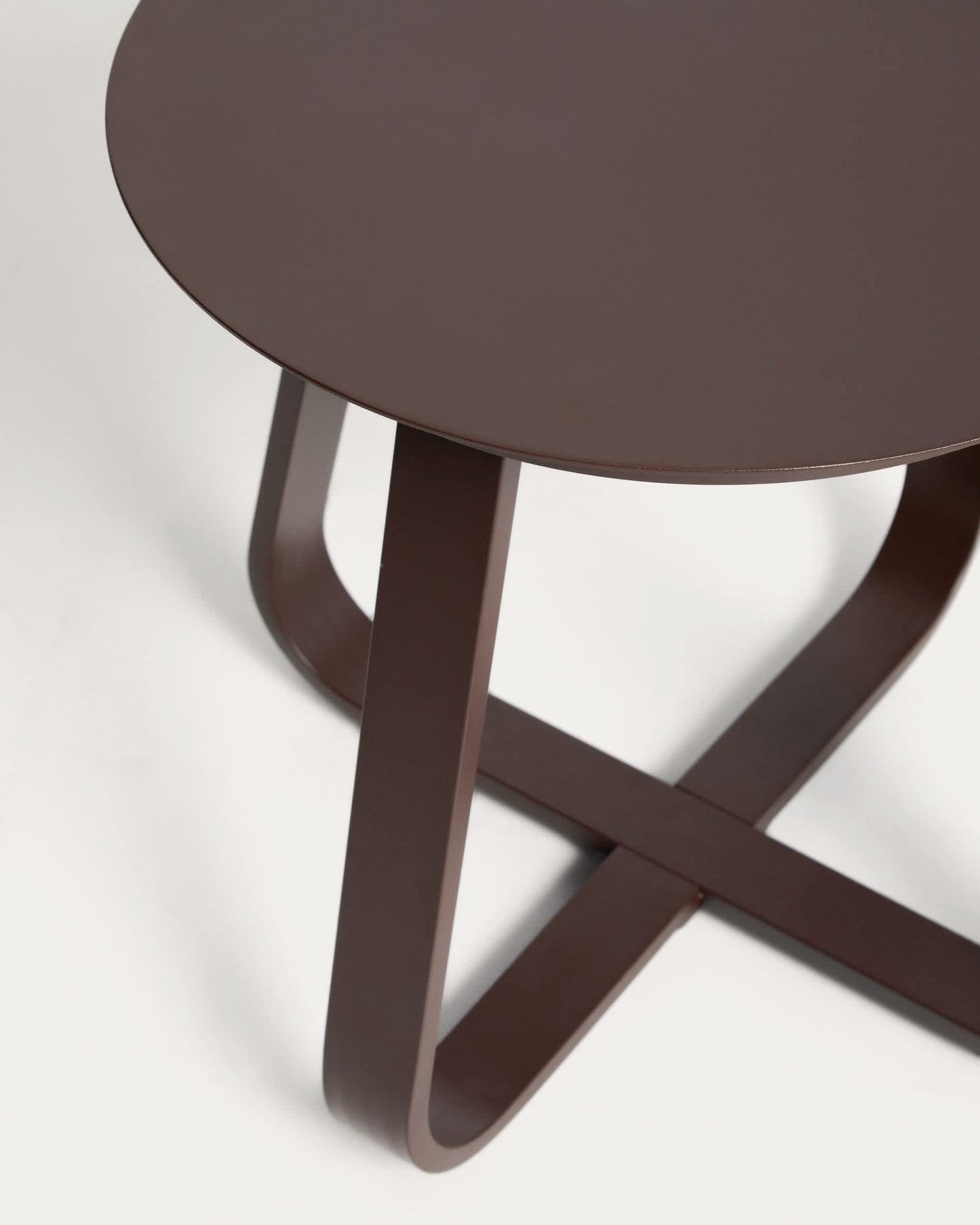 Tavolino da appoggio per esterno Tamaris in alluminio marrone Ø 48 cm
