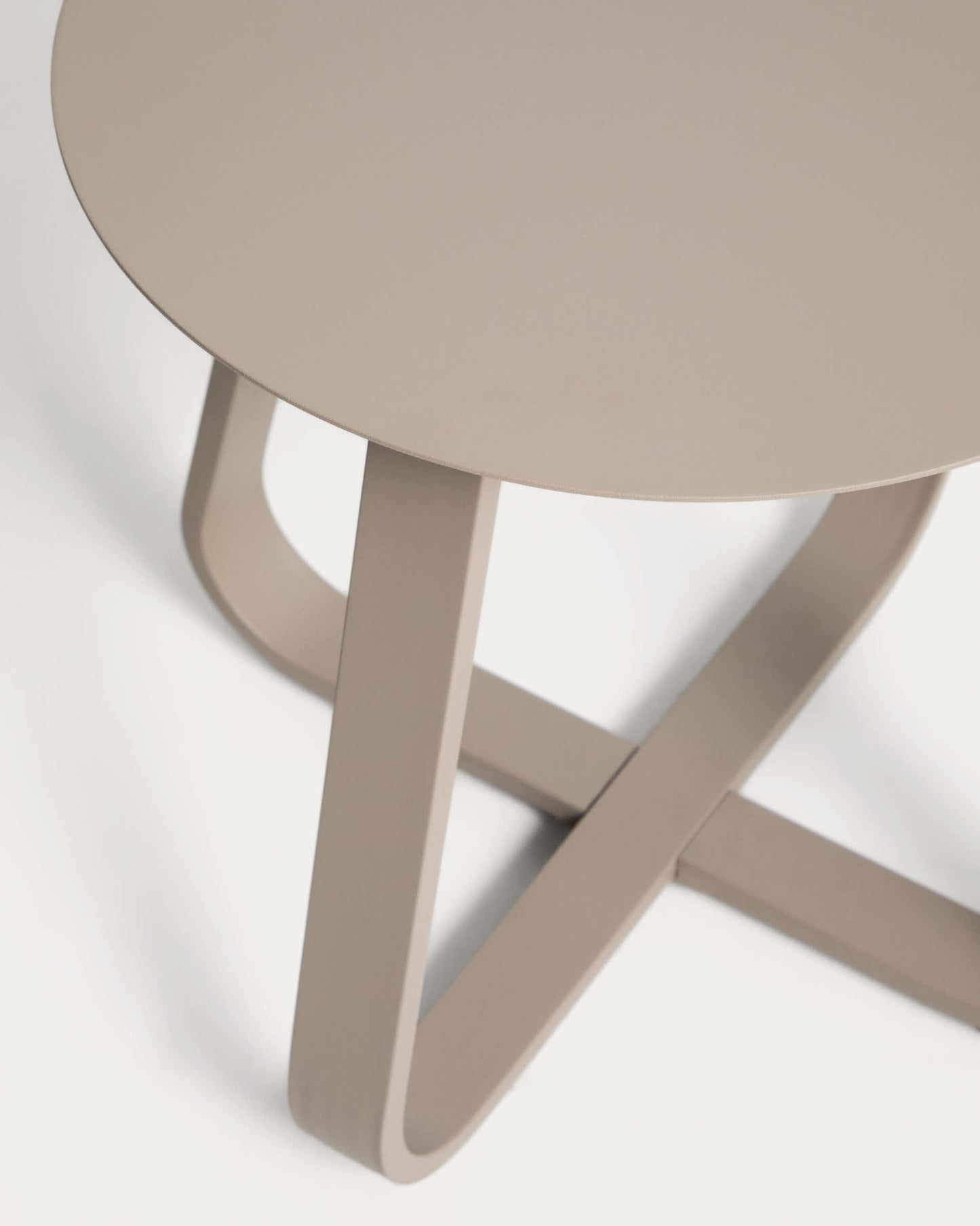 Tavolino da appoggio per esterno Tamaris in alluminio tortora Ø 48 cm