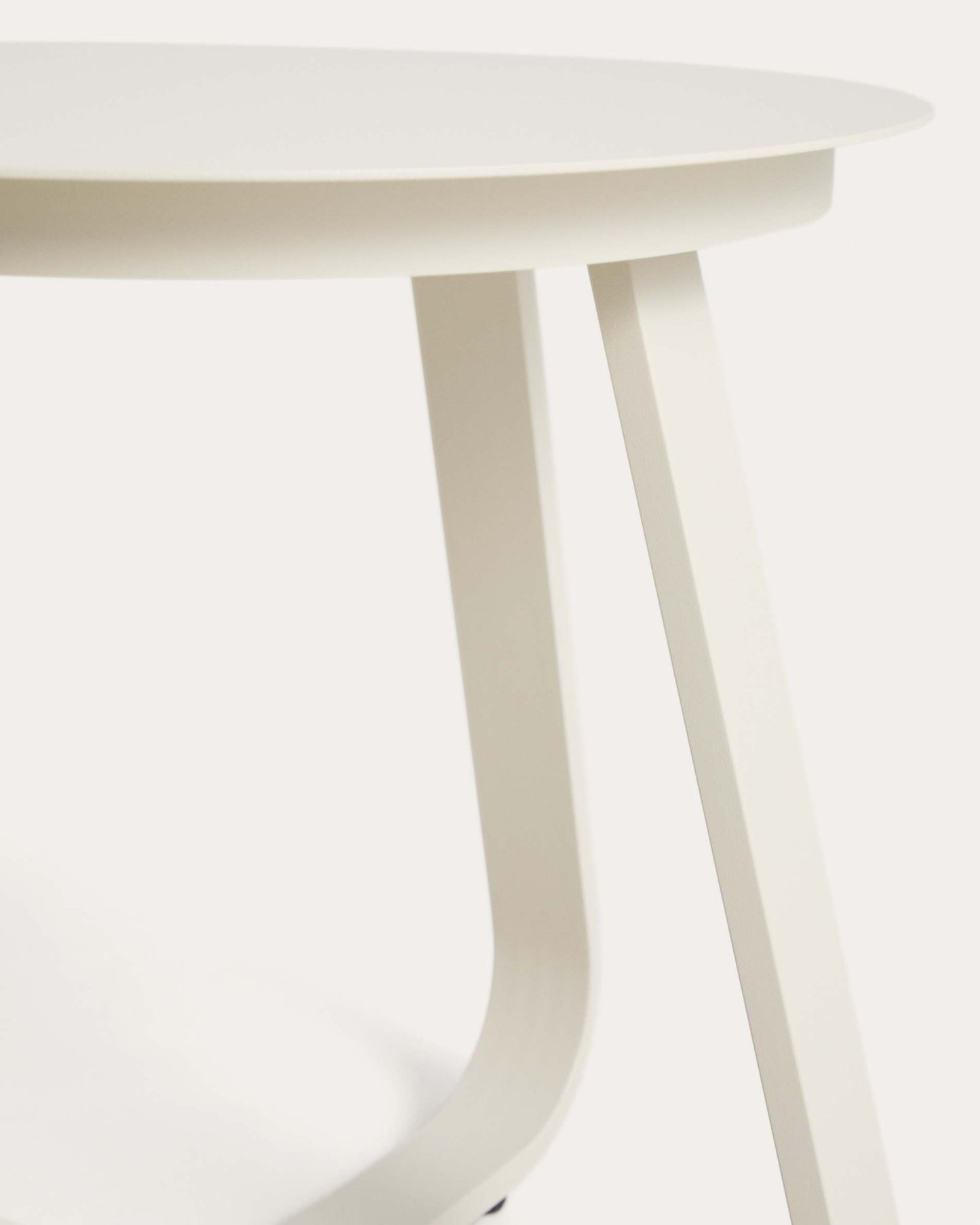 Tavolino da appoggio per esterno Tamaris in alluminio ecru Ø 48 cm