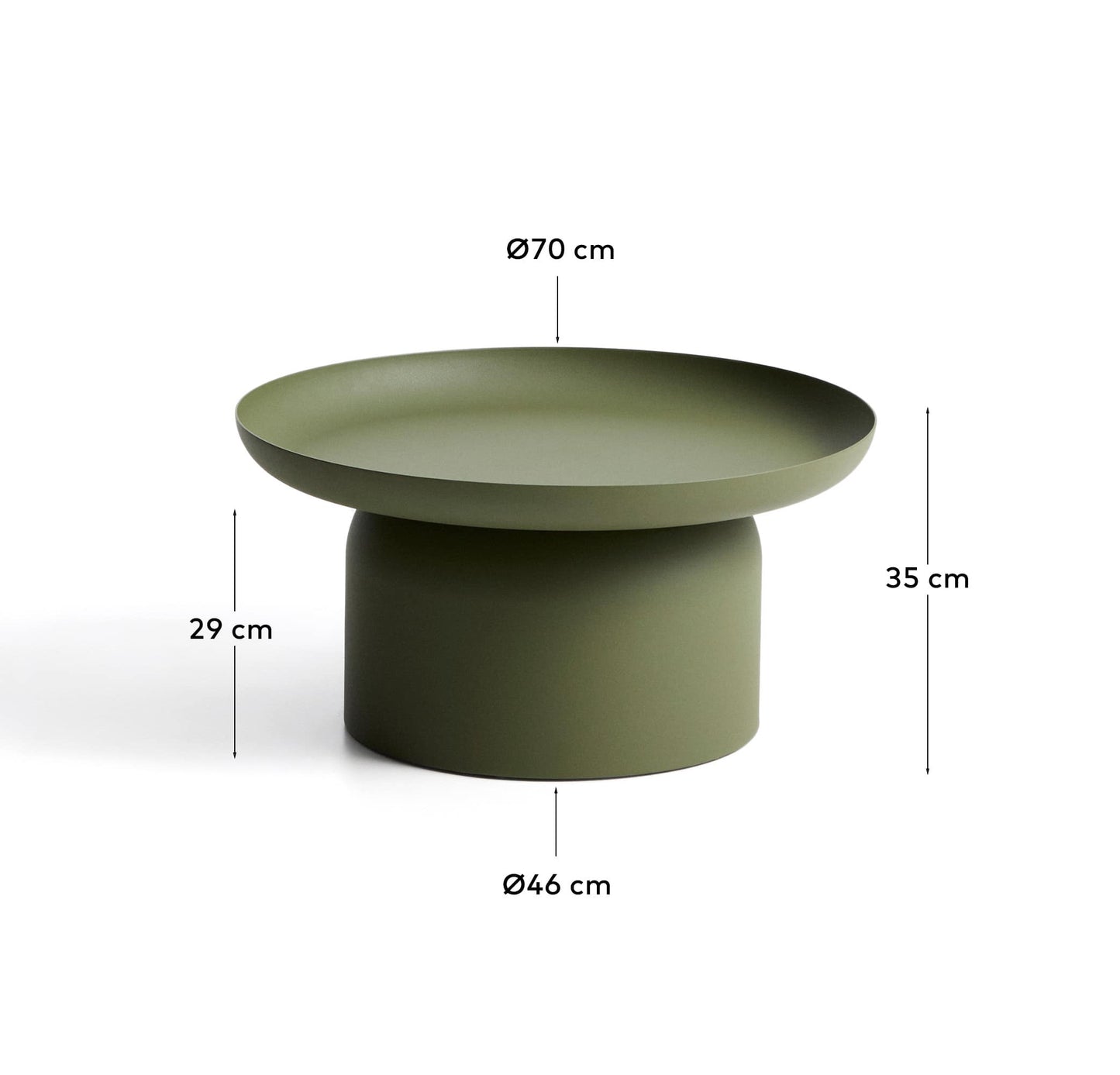 Tavolino Arcola in alluminio verde Ø 70 cm