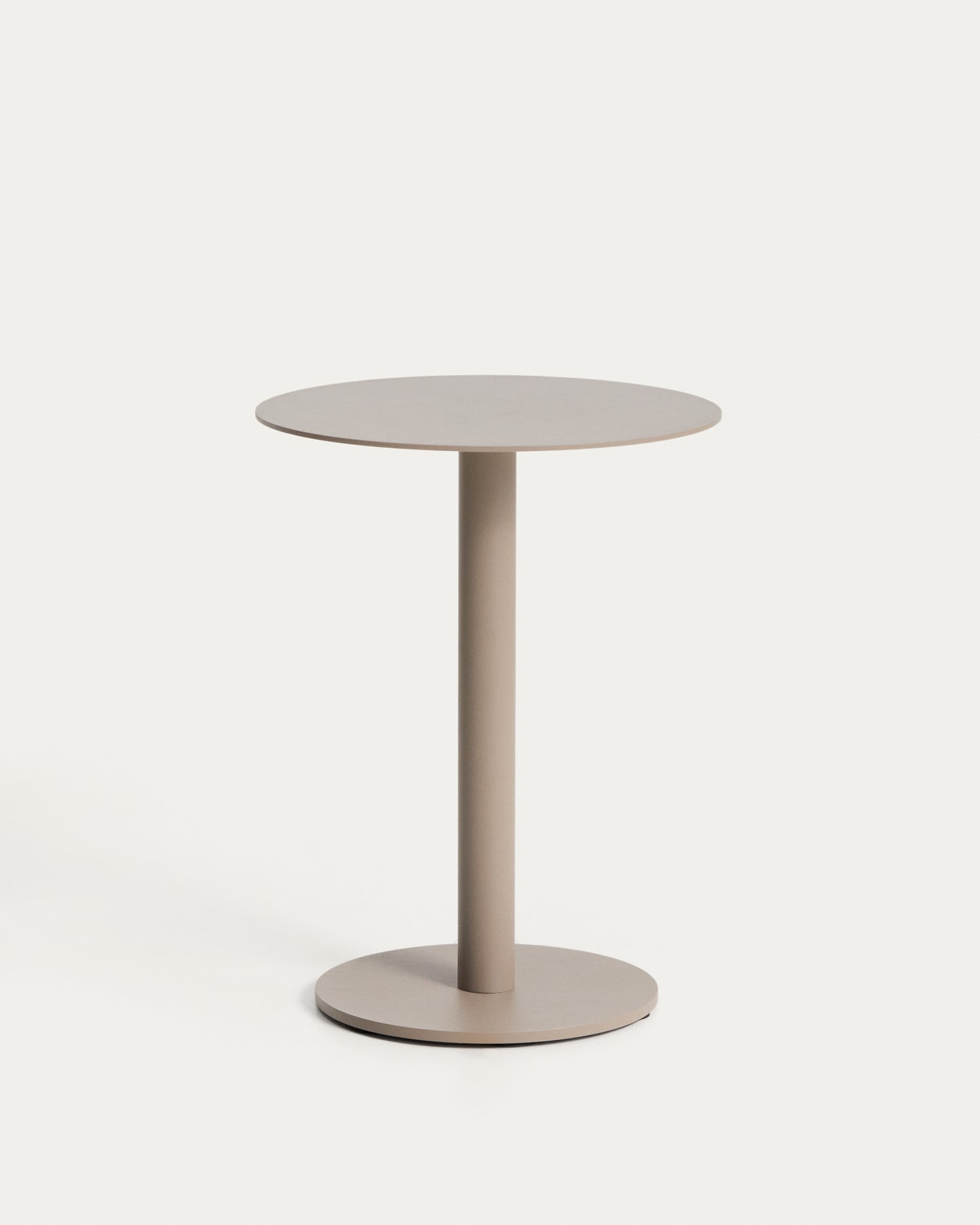 Tavolino da appoggio Asinara in alluminio tortora Ø 40 cm