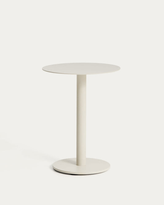 Tavolino da appoggio Asinara in alluminio tortora Ø 40 cm