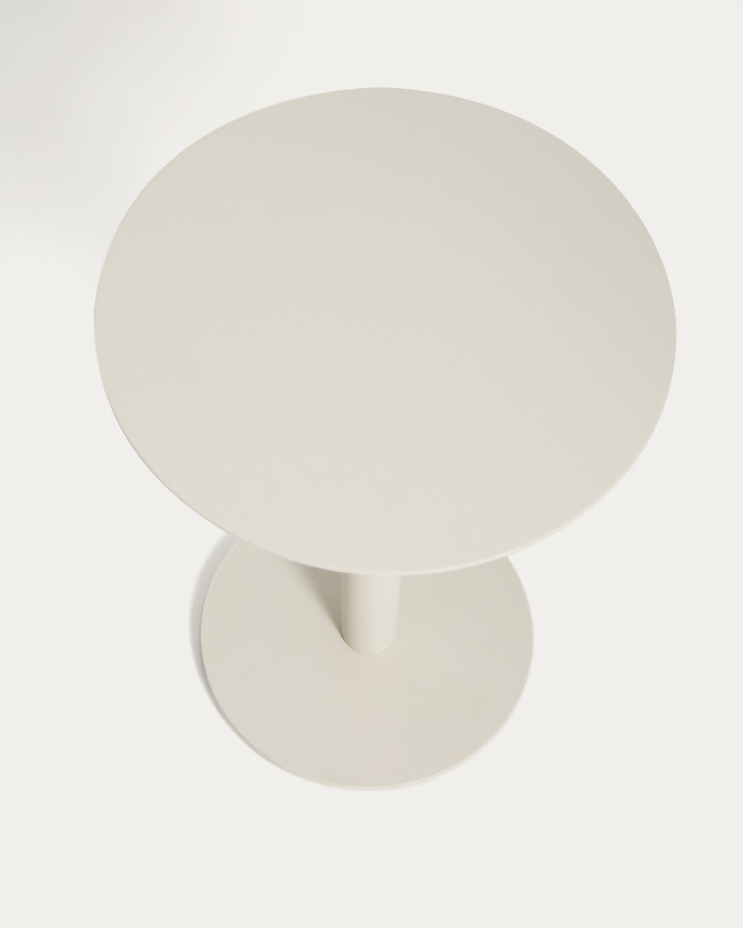 Tavolino da appoggio Asinara in alluminio tortora Ø 40 cm