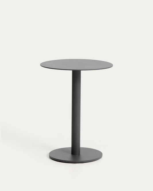 Tavolino da appoggio Asinara in alluminio tortora Ø 40 cm