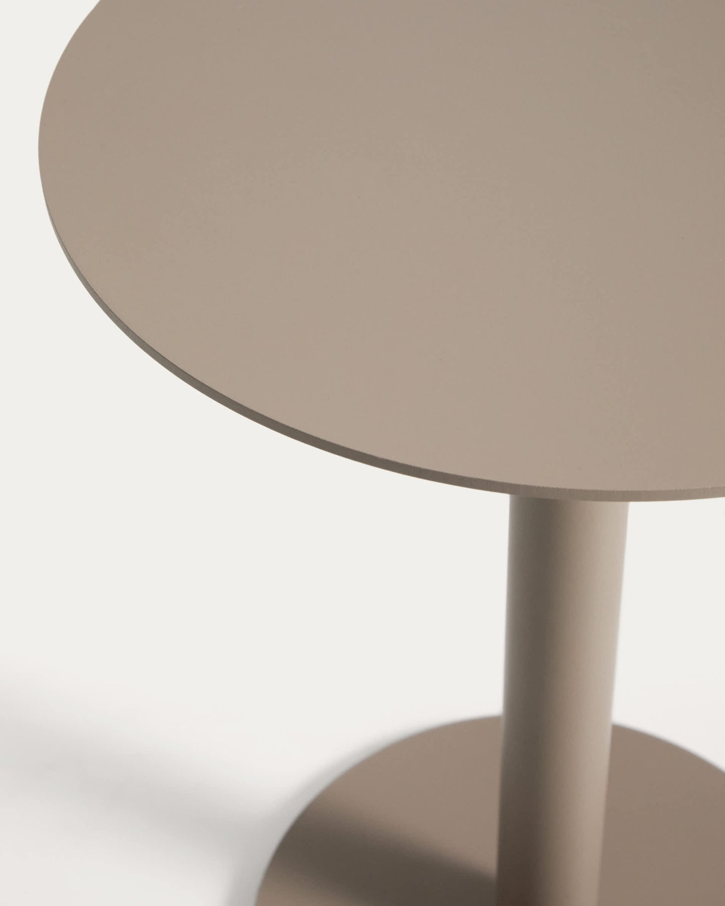 Tavolino da appoggio Asinara in alluminio beige Ø 40 cm