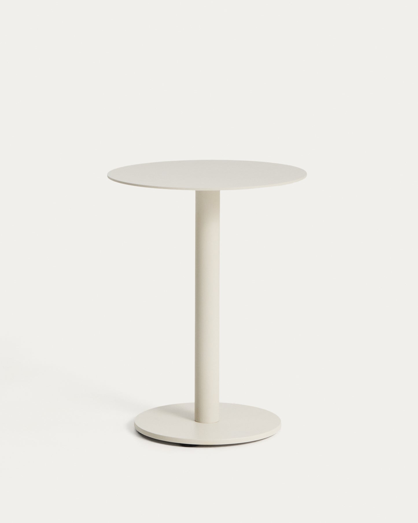Tavolino da appoggio Asinara in alluminio beige Ø 40 cm
