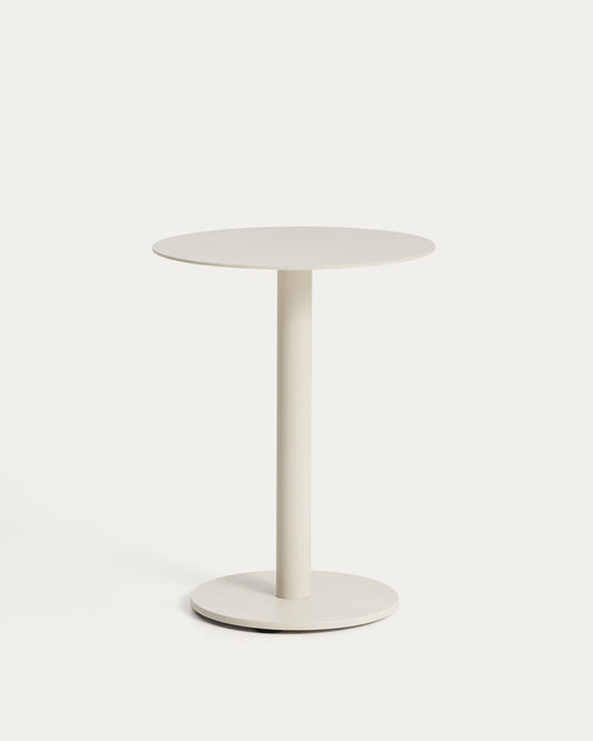 Tavolino da appoggio Asinara in alluminio beige Ø 40 cm