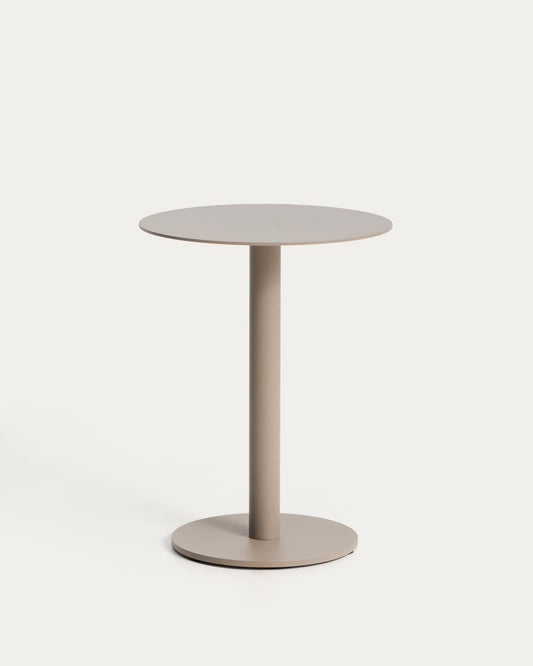 Tavolino da appoggio Asinara in alluminio beige Ø 40 cm