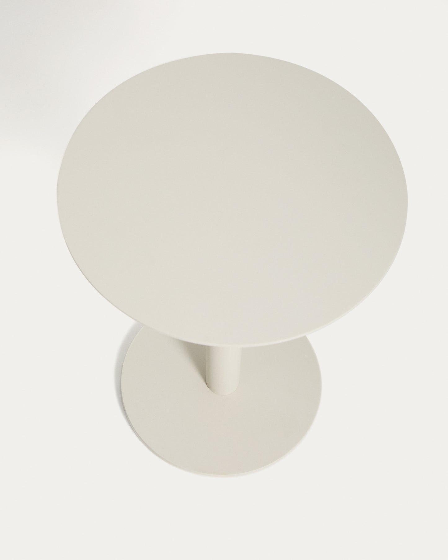 Tavolino da appoggio Asinara in alluminio beige Ø 40 cm