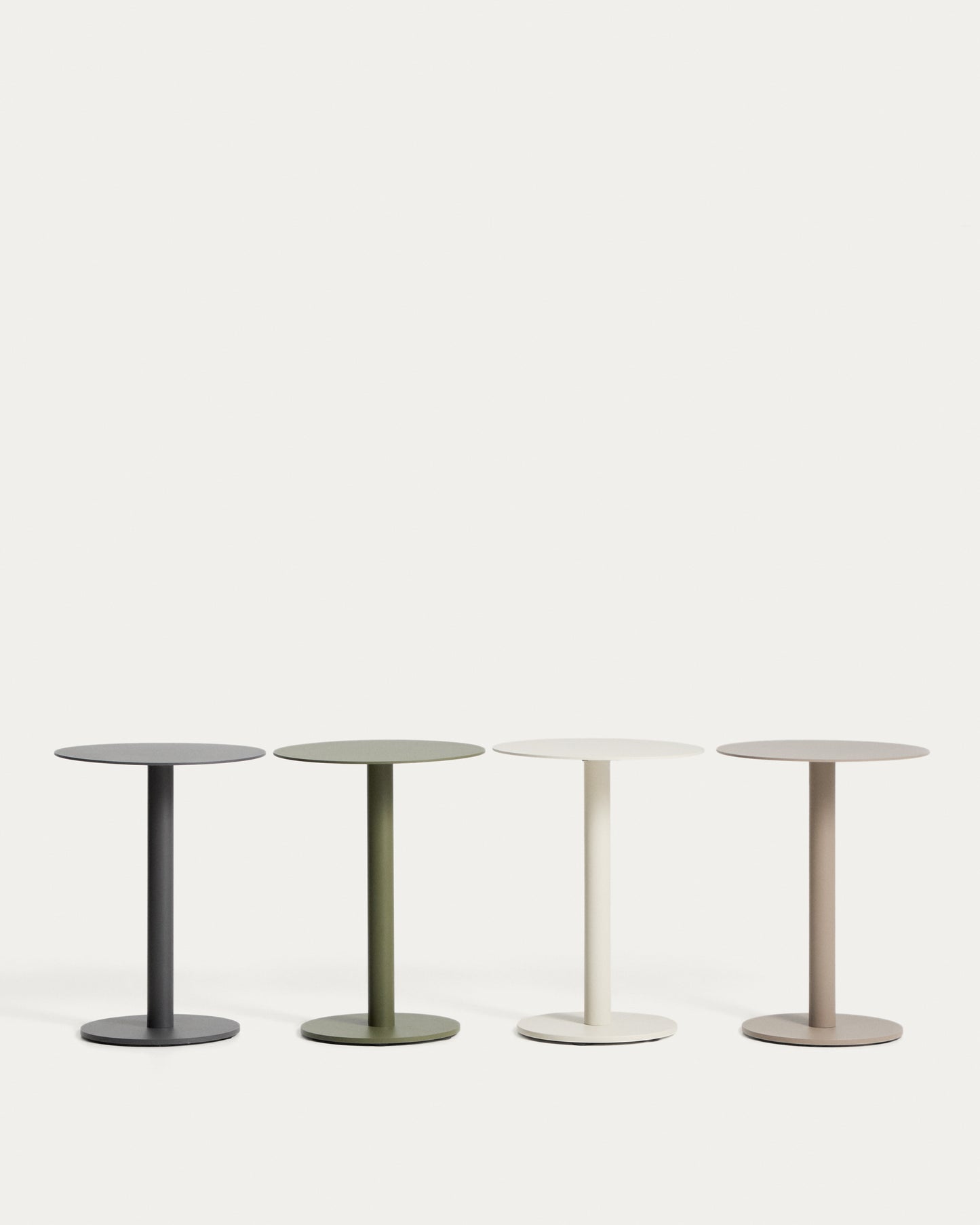 Tavolino da appoggio Asinara in alluminio beige Ø 40 cm