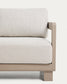 Set Nerano con divano 3 posti, 2 poltrone e tavolino in vetro temperato e alluminio taupe