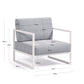 Poltrona 100% da esterno Comova blu ed alluminio bianco