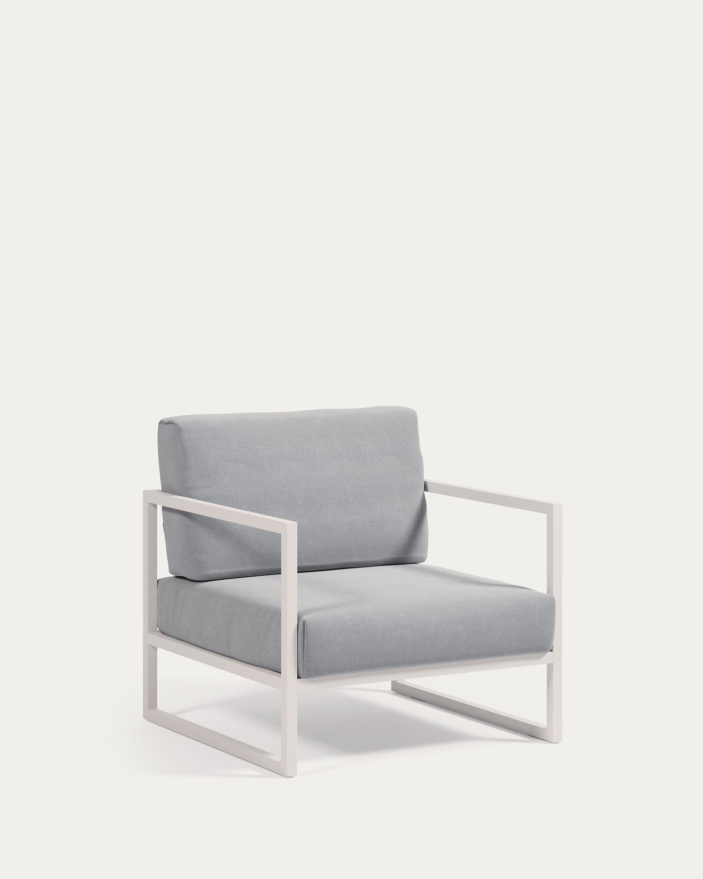 Poltrona 100% da esterno Comova blu ed alluminio bianco