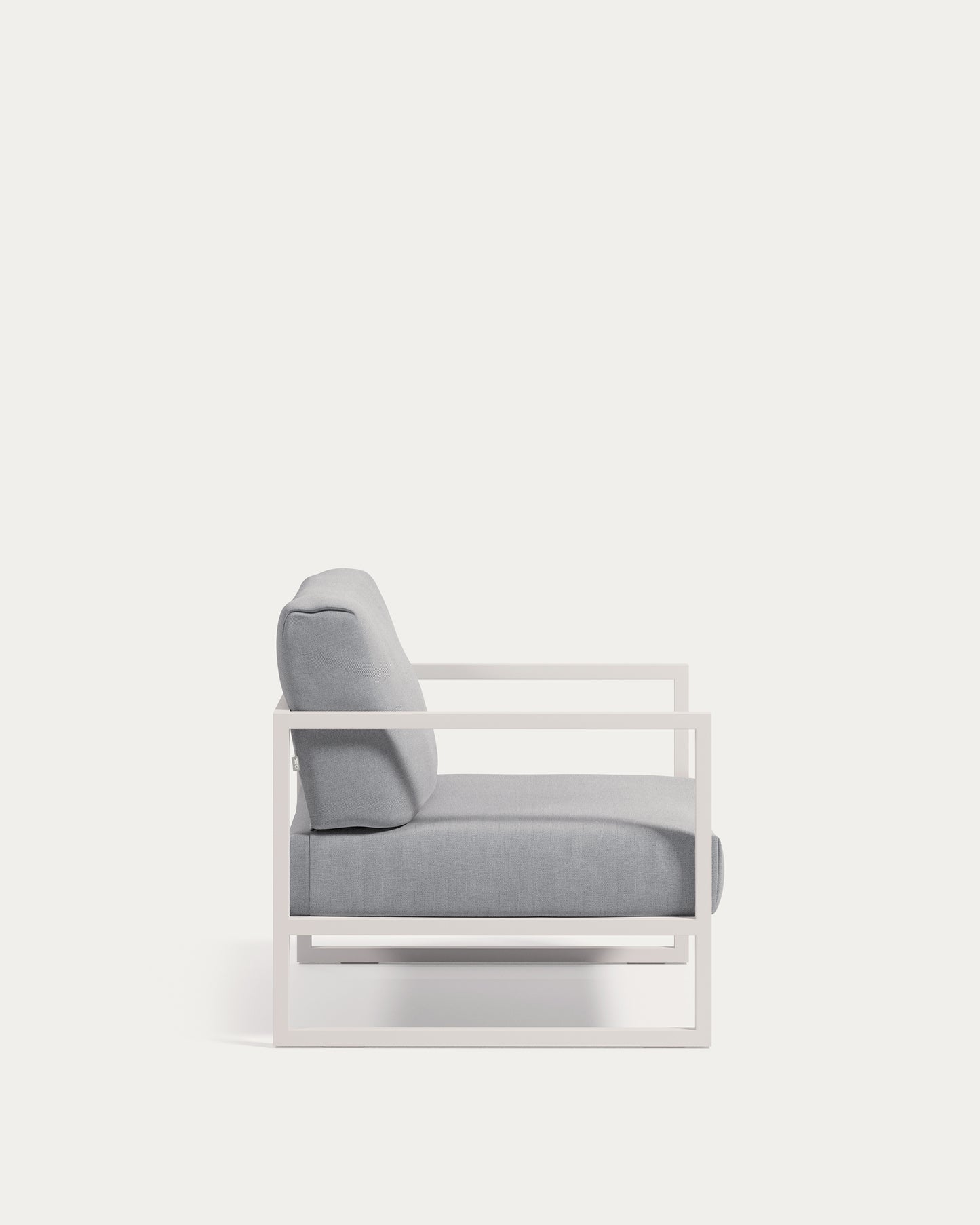 Poltrona 100% da esterno Comova blu ed alluminio bianco