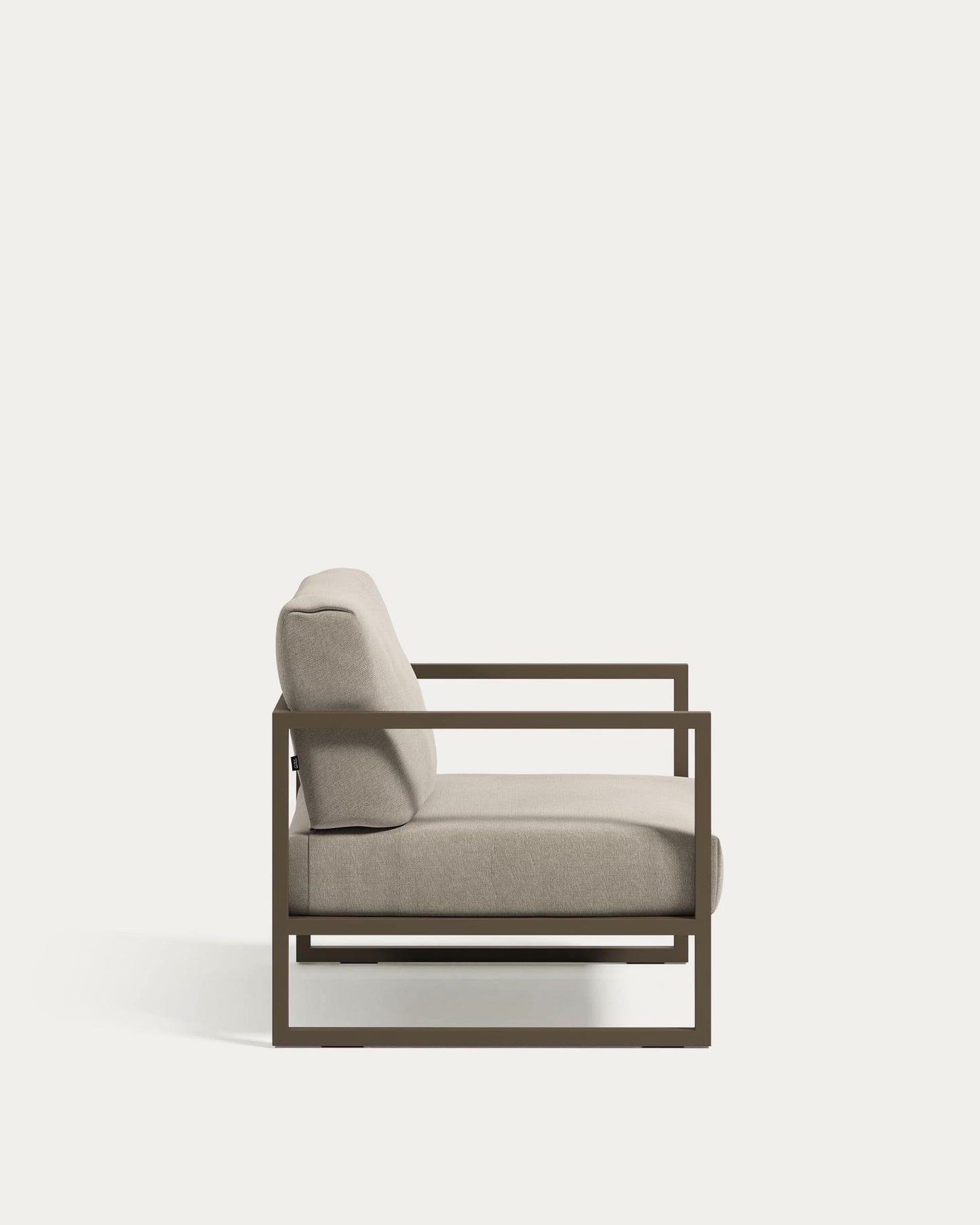 Poltrona 100% da esterno Comova grigio chiaro ed alluminio verde