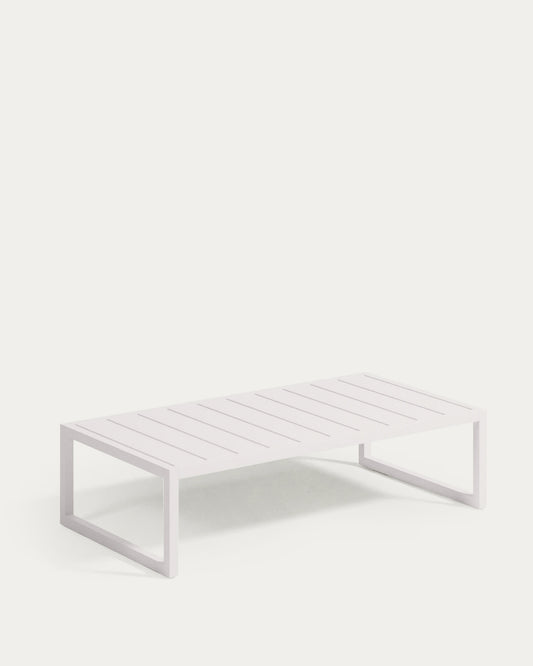 Tavolino da esterno Comova in alluminio bianco 60 x 114 cm