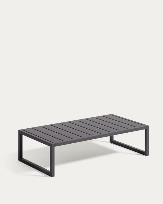 Tavolino da esterno Comova in alluminio nero 60 x 114 cm