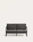 Divano da esterno Comova 2 posti grigio scuro ed alluminio nero 150 cm