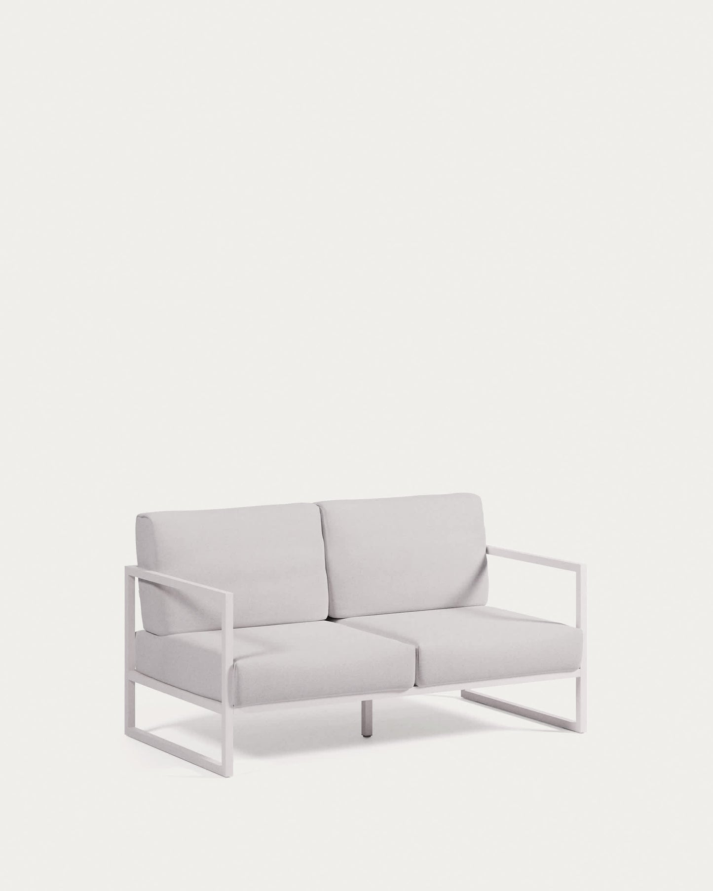 Divano 100% da esterno Comova 2 posti bianco ed alluminio bianco 150 cm