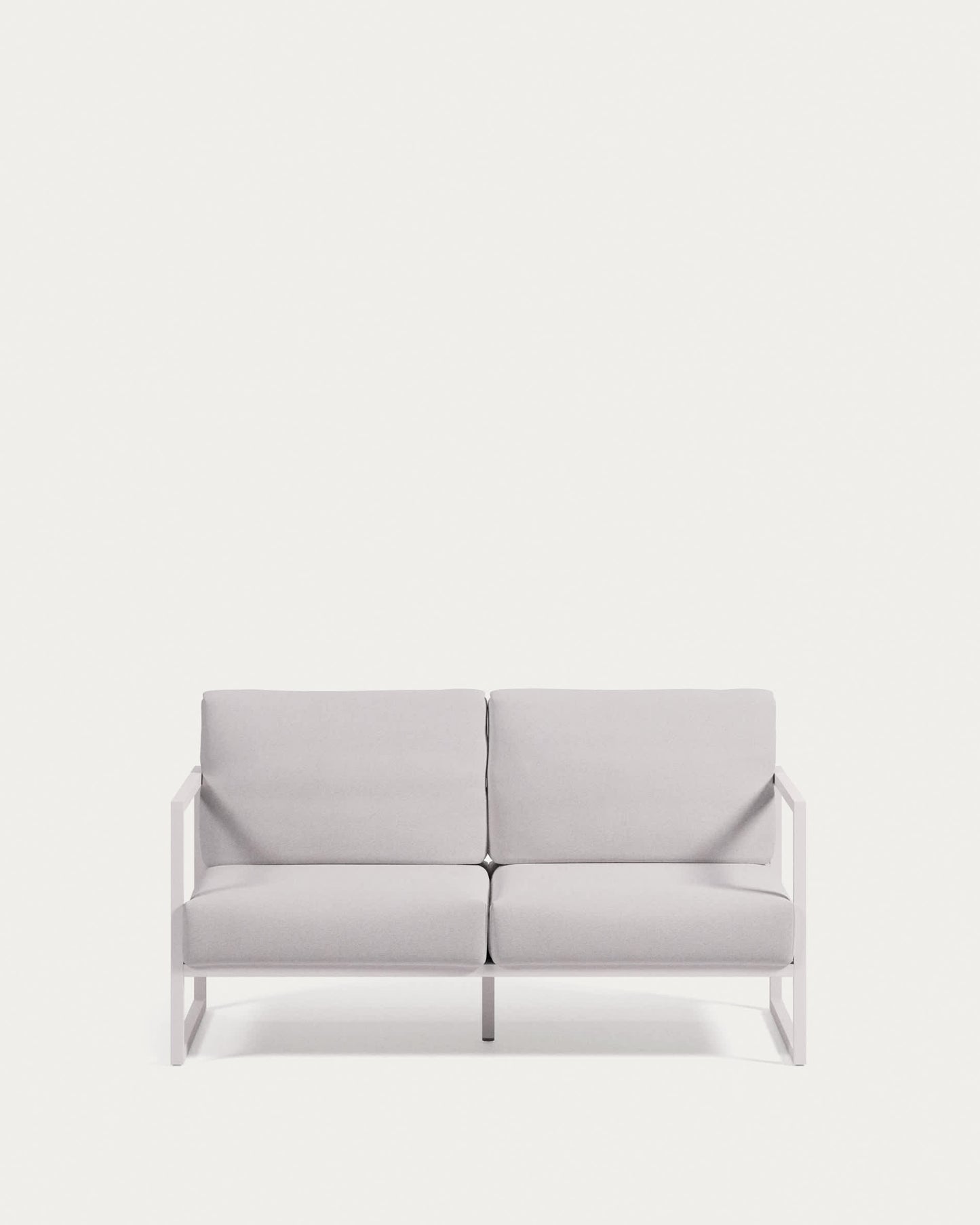 Divano 100% da esterno Comova 2 posti bianco ed alluminio bianco 150 cm